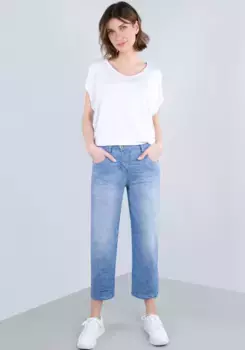 Джинсы-бойфренды Please из светлого денима шамбре Please Jeans, цвет 1670-Bludenim