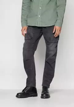 Джинсы-бойфренды REGULAR TAPERED CARGO G-STAR, черный деним