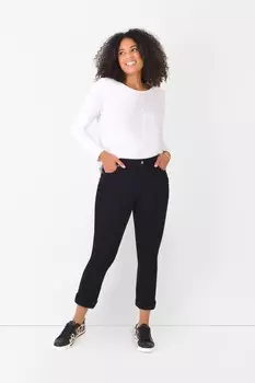 Джинсы-Бойфренды с изгибом Live Unlimited, черный