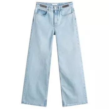 Джинсы бойфренды с металлом Paco Rabanne, голубой