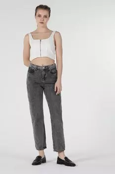 Джинсы-Бойфренды с высокой талией Colin'S, серый
