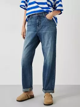 Джинсы-бойфренды средней плотности HUSH, винтажный синий