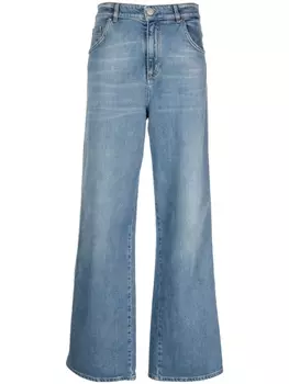 Джинсы бойфренды средней посадки Blumarine, синий