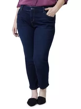 Джинсы-бойфренды средней посадки до щиколотки Slink Jeans, Plus Size