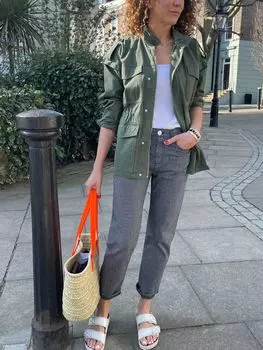 Джинсы-бойфренды в полоску Baukjen, цвет индиго