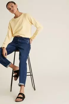 Джинсы-Бойфренды выше щиколотки Marks & Spencer, синий