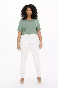 Джинсы больших размеров - Белый - Тонкий Only Carmakoma