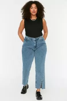 Джинсы больших размеров – синие – Bootcut Trendyol, синий