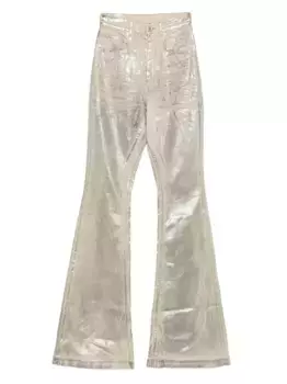 Джинсы Bolan с эффектом металлик Rick Owens DRKSHDW, зеленый