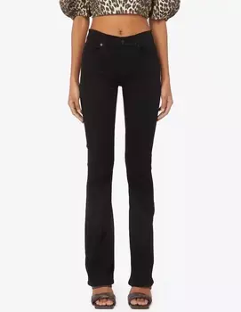 Джинсы Bootcut b(air) эко потертые 7 For All Mankind, черный