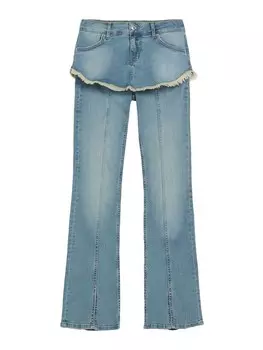 Джинсы Bootcut Bershka, синий деним