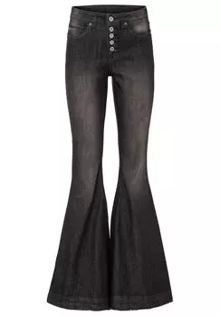 Джинсы Bootcut bonprix, черные