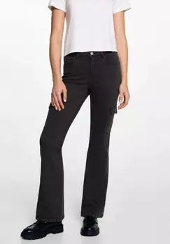 Джинсы Bootcut CAR Mango Kids, черный деним