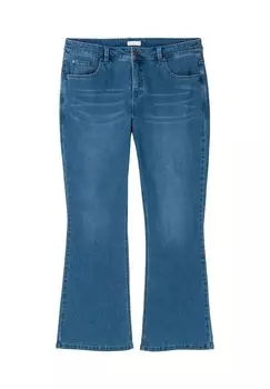 Джинсы Bootcut с кошачьими мордочками и бодиформирующим эффектом sheego, цвет Blue Denim