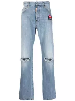 Джинсы bootcut с логотипом DSQUARED2, синий