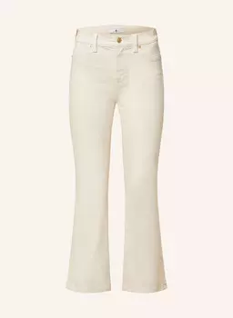 Джинсы Bootcut с ромашками 7 For All Mankind, белый