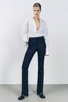 Джинсы bootcut со средней талией ZARA, синий