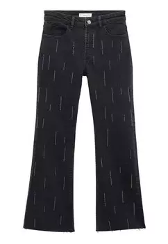 Джинсы Bootcut Strassy Mango, цвет black denim
