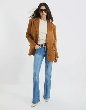 Джинсы bootcut в цвете средне-синего оттенка River Island