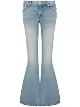Джинсы bootcut Western с заниженной талией BALMAIN, синий