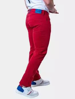 Джинсы бордовые MACEOO