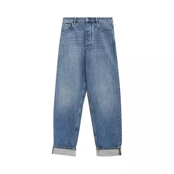 Джинсы Bottega Veneta Turn Up Hem Jeans, цвет Mid Blue