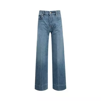 Джинсы Bottega Veneta Veneta Mid-Rise Palazzo Jeans Mid Blue, синий