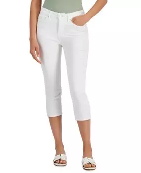 Джинсы bristol capri petite с контролем живота, созданные для macy's Charter Club, белый