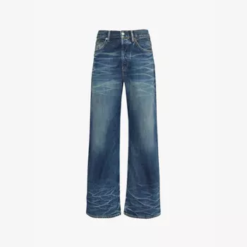 Джинсы Broadway Wishering с широкими штанинами и средней посадкой Acne Studios, синий