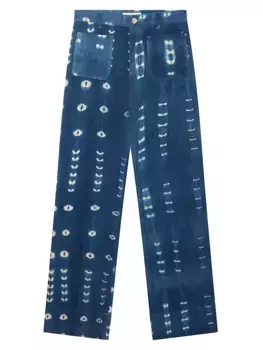 Джинсы Brooklyn с принтом тай-дай Wales Bonner, индиго