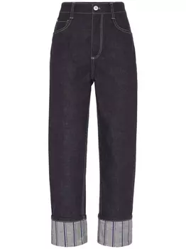 Джинсы Brunello Cucinelli с полосатыми деталями, синий