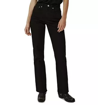 Джинсы Buck Mason Rider с высокой посадкой, черный