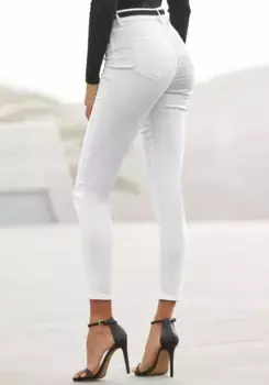 Джинсы Buffalo с завышенной талией, модной планкой на пуговицах, узкие джинсы-скинни, эластичное качество, белый