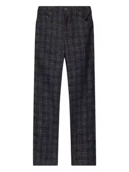 Джинсы Burberry в клетку, синий
