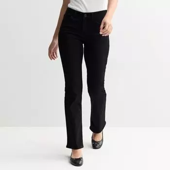 Джинсы-буткат с заниженной талией, с закругленными углами, для юниоров So, черный