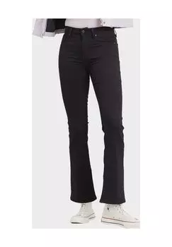 Джинсы, буткат, смесь хлопка, женские Levi's, черный