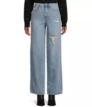 Джинсы C&V Chelsea и Violet с высокой посадкой для папы C&V Chelsea & Violet, синий