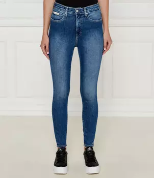 Джинсы CALVIN KLEIN JEANS Super Skinny fit high rise, синий