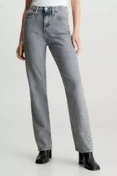 Джинсы Calvin Klein прямого кроя с завышенной талией Calvin Klein Jeans, серый