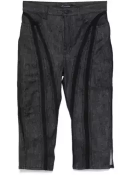 Джинсы capri Mugler, черный