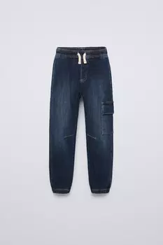 Джинсы cargo jogger ZARA, синий