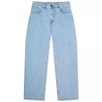 Джинсы Carhartt Wip Brandon Loose Straight Jeans, цвет Blue Heavy Stone Bleached