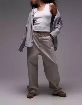 Джинсы Carhartt WIP Brandon свободного кроя с одним коленом в пыльно-бежевом цвете