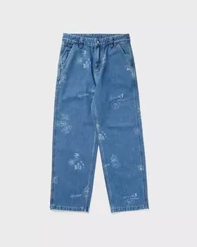 Джинсы Carhartt Wip Stamp Pant, цвет stamp print, blue bleached
