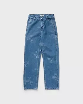 Джинсы Carhartt Wip Wmns Stamp Pant, цвет stamp print, blue bleached