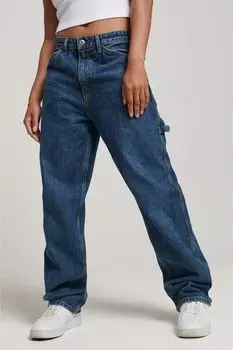 Джинсы Carpenter из винтажного органического хлопка Superdry, синий