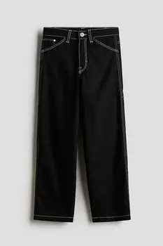 Джинсы Carpenter мешковатого кроя H&M, черный
