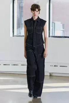 Джинсы carpenter с высокой талией ZARA, синий