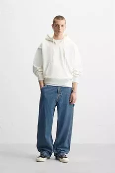 Джинсы carpenter свободного покроя ZARA, синий