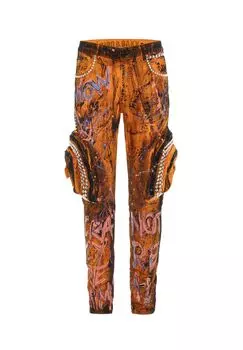 Джинсы CD634 в классном дизайне CIPO & BAXX, оранжевый